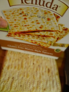 This Gluten Free Matzo from Yehuda is awesome.. this is the toasted onion flavor